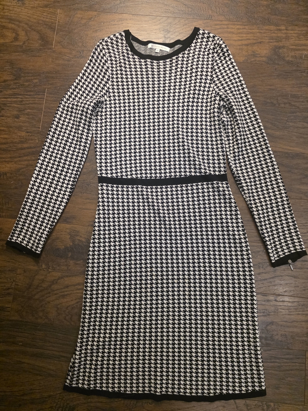 Mixt By Heidi Weisel Houndstooth Long-Sleeve Sheath Dress
